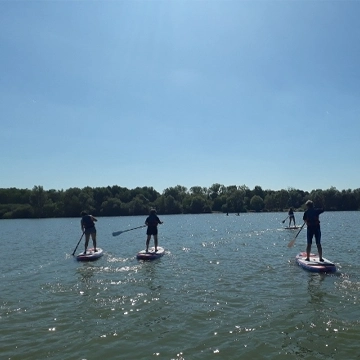 plusieurs pratiquants sur des paddles